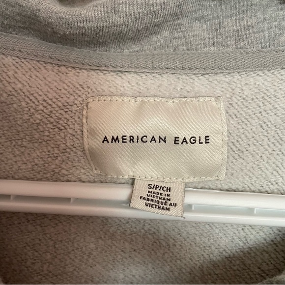 Grey American Eagle Polo Sweatshirt - Picture 4 of 6